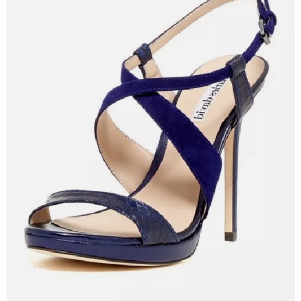 Charles David Hermes ink suede dress sandal stiletto size 7.5 in navy